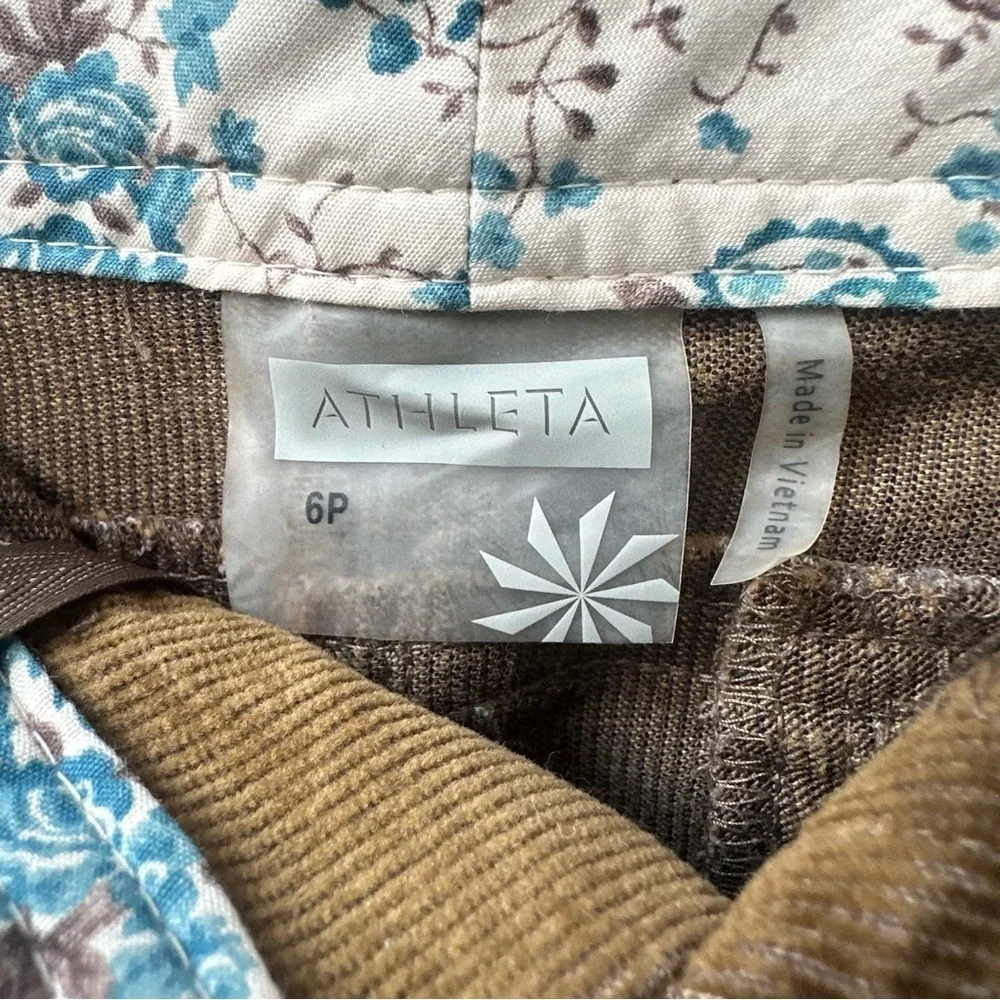 Athleta Ridge Corduroy Skirt Brown Olive Mini 6 Petite Pockets Utility Retro Y2K